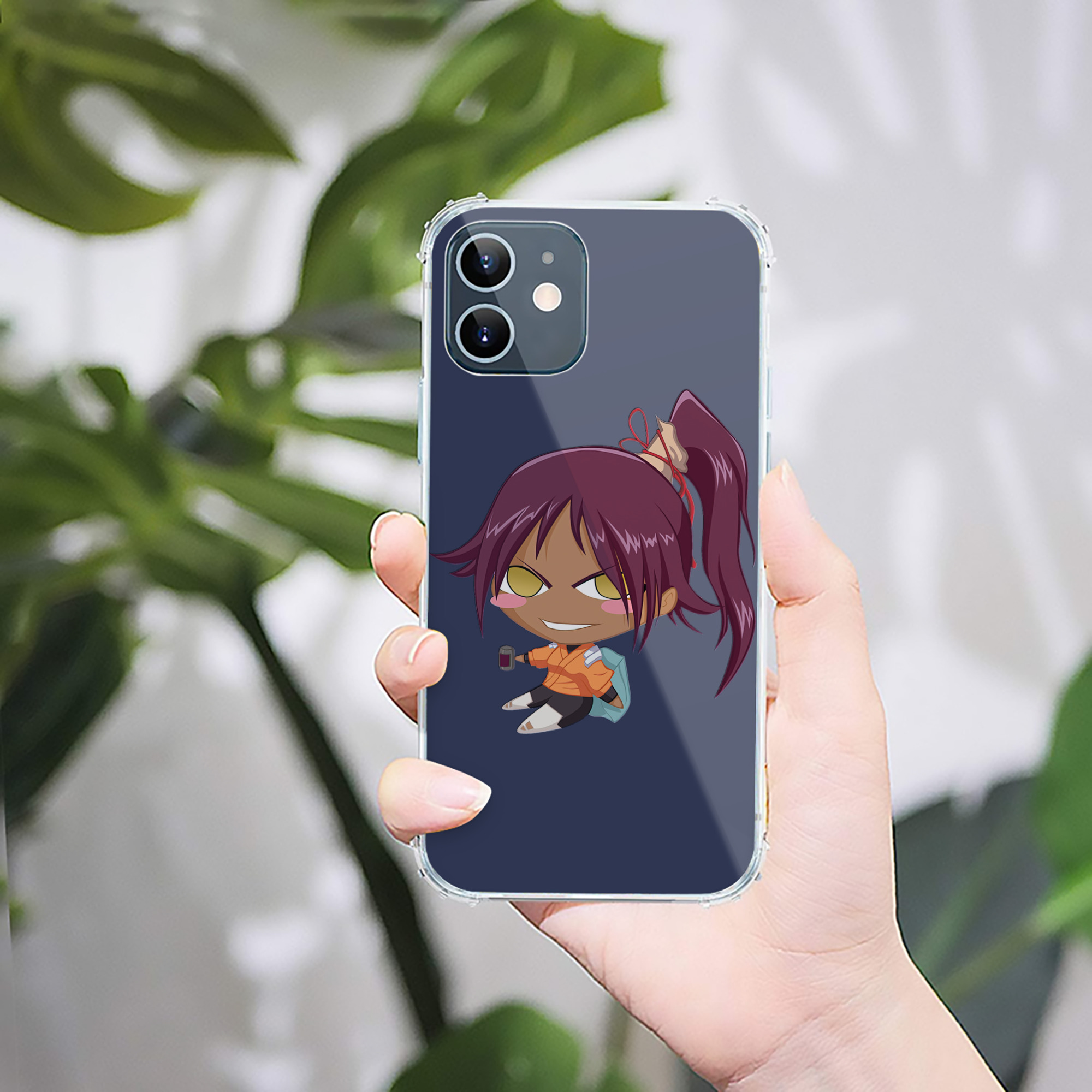 （画像用） ブリーチ 四楓院 夜一（しほういん よるいち） BLEACH Shihouin Yoruichi 【iPhone 12シリーズ対応】透明スマホケース（クリアソフトケース）